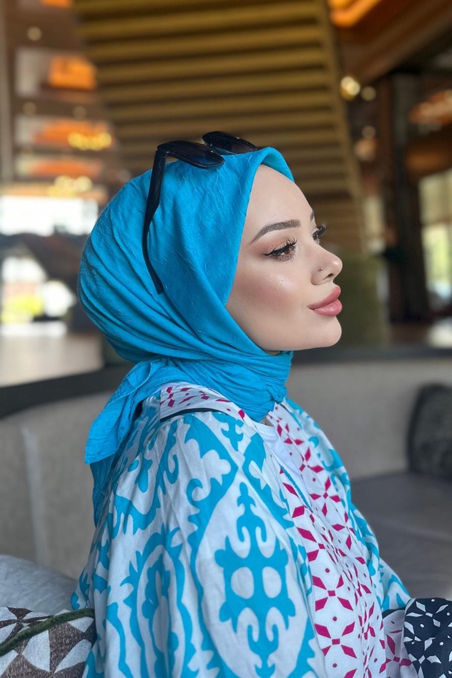 Turquoise Bamboo Scarf