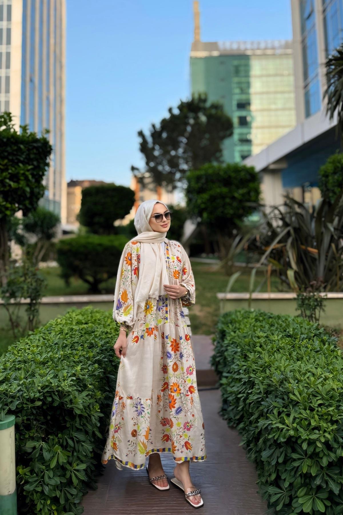 Viscose Dress Spring Beige