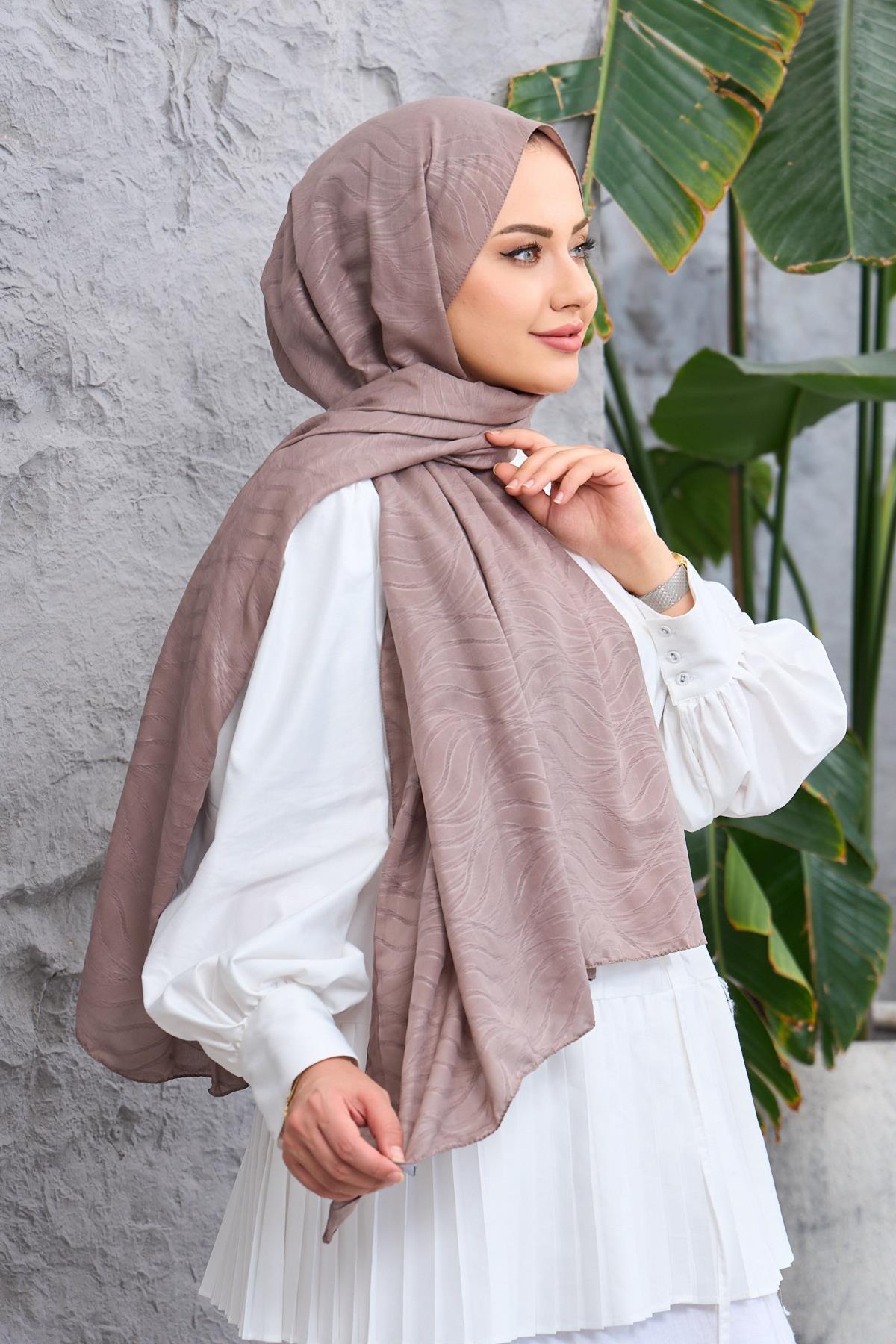 Mink Self-Patterned Fresh Shawl