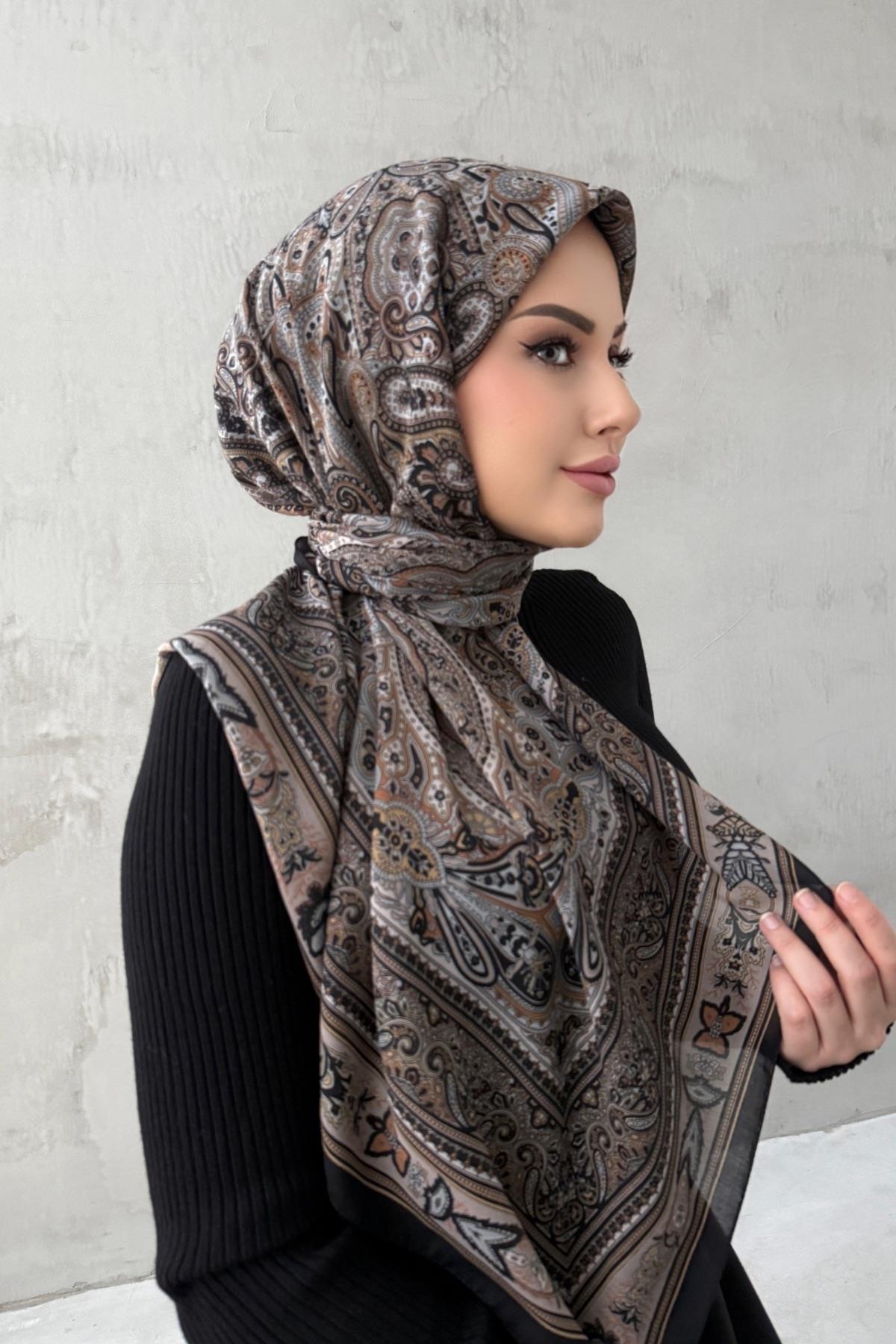 Vizon Mihri Bohem Modal İpek Şaleşarp