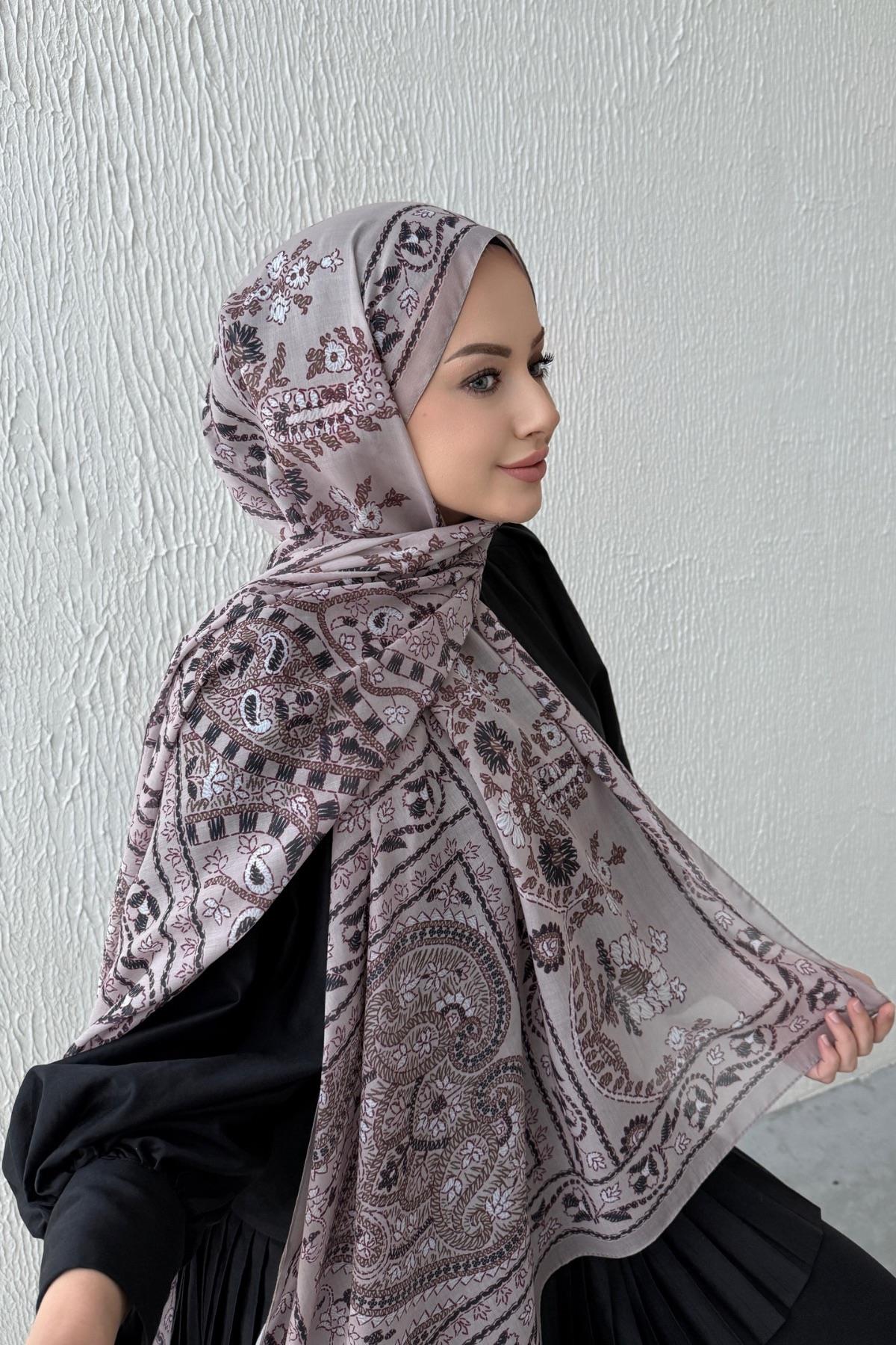 Vizon Mihrimah Bohem Modal İpek Şal  