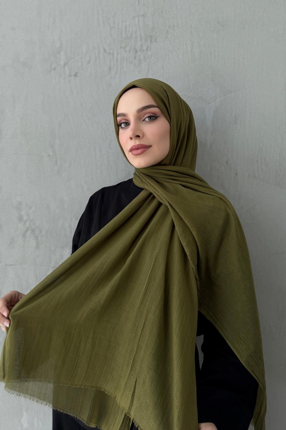 Yeşil Gcci Fresh Pamuk Şal