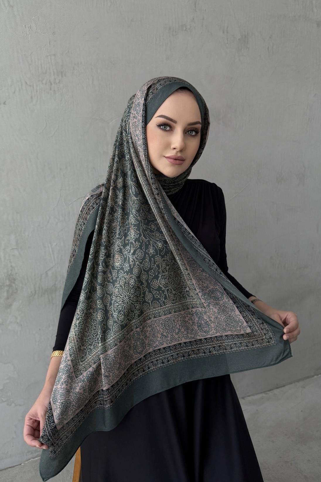 Yeşil Maaren Koza %100 Pamuk Şal