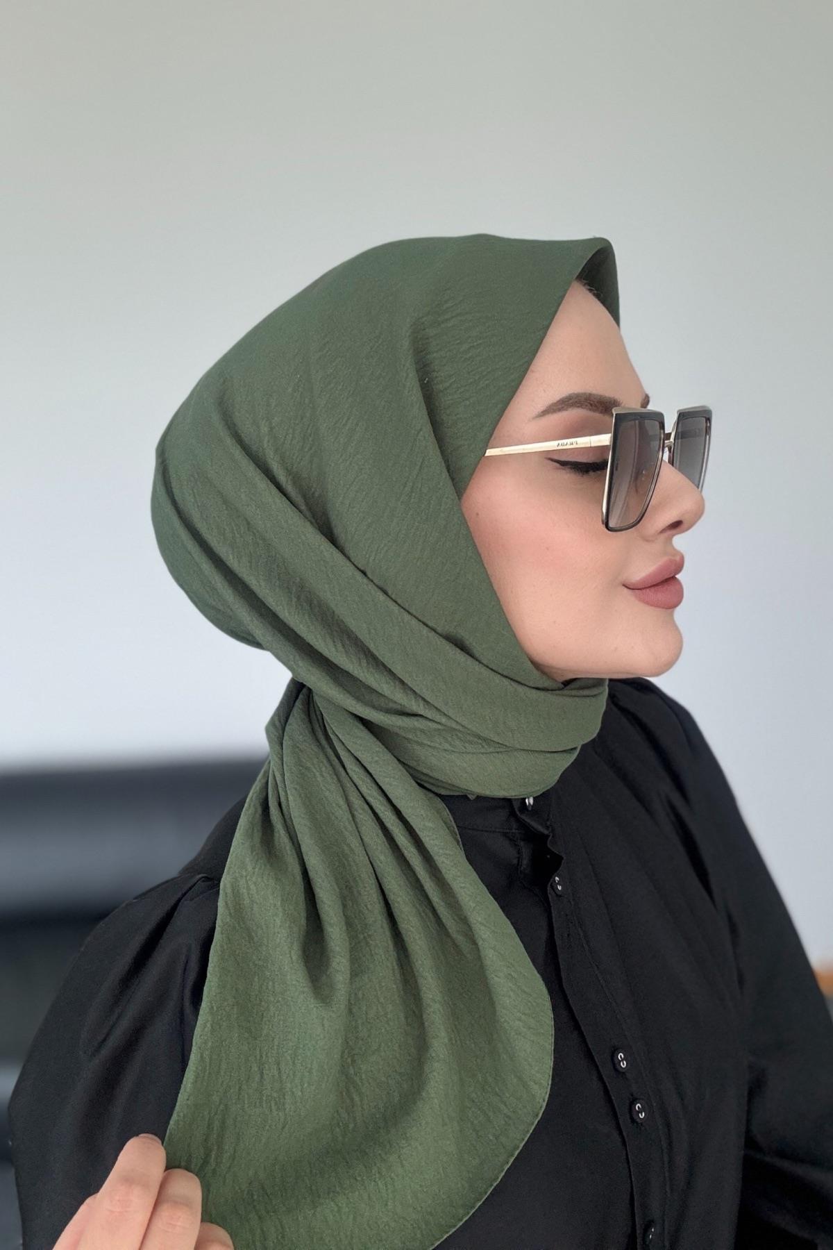 Yeşil Pamuk Caz Eşarp