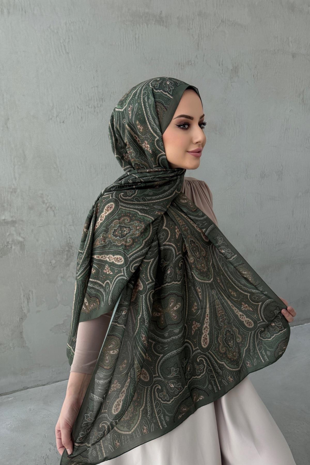 Yeşil Sufra Modal İpek Şal