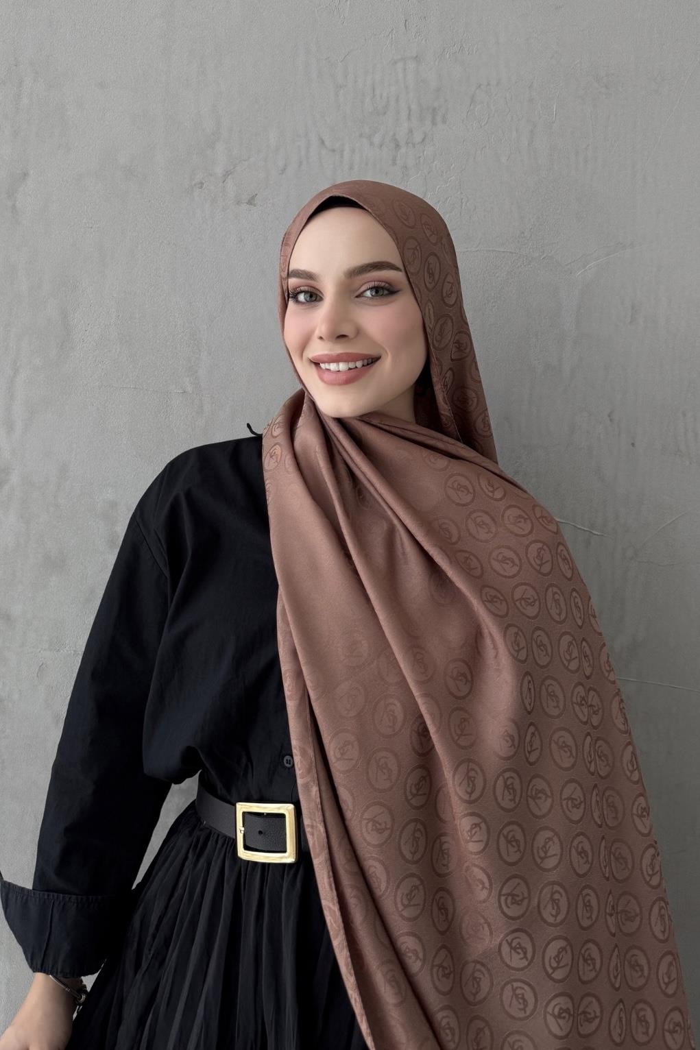 Ysl desen jakarli sal kahve