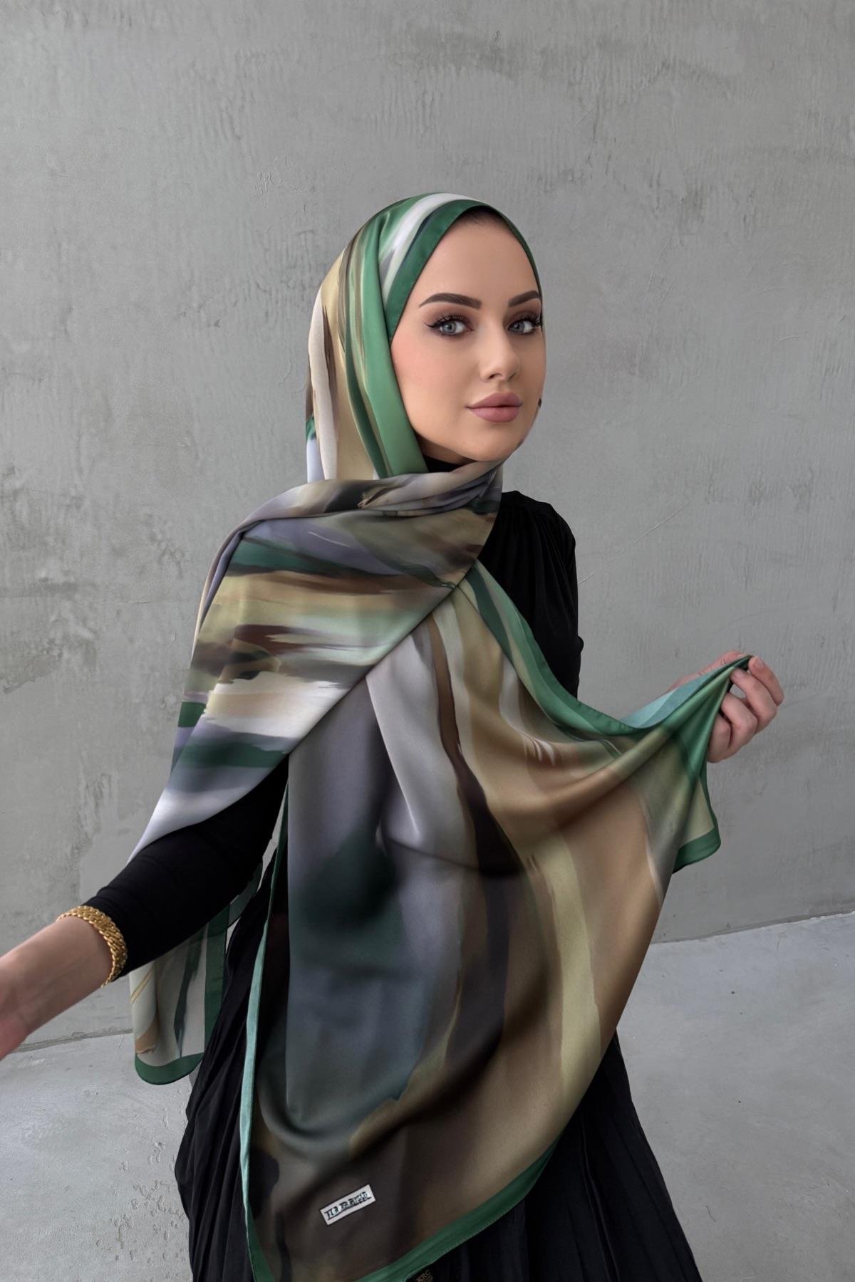 Zümrüt Berçem Kumlu İpek Şal