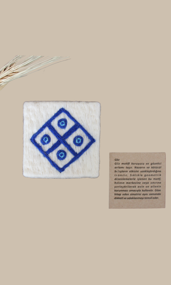 Göz Motifli Keçe Sabun