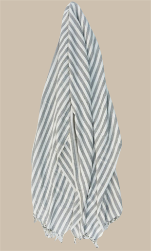 Defne Apollon İpekçilik100x195 cm Pamuk-Keten Karışımı El Dokuması Peştemal
