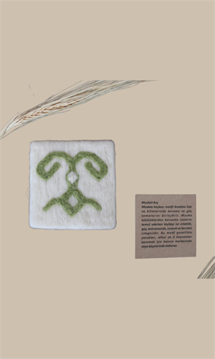 Muskalı Koç Motifli Keçe Sabun