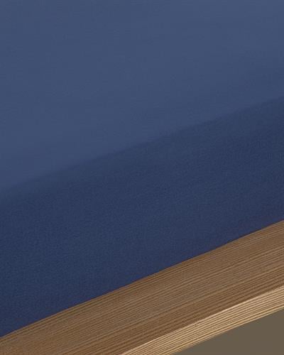 Прав Чаршафи С Ластик Единичен Размер, Памучен, Среднощно Синьо, 100 X 200 Cm