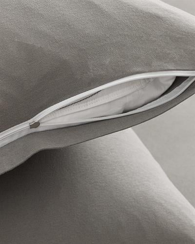 Plain Combed Cotton For One Person Fitted Sheet Set 100x200 cm Pebble