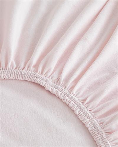 Plain Combed Cotton For One Person Fitted Sheet Set 100x200 cm Powder Pink