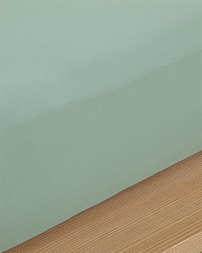 Прав Чаршафи С Ластик Единичен Размер, Памучен, Тъмно Зелено, 120 X 200 Cm