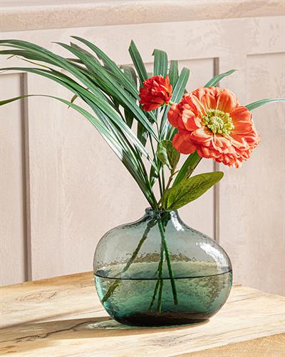 Ваза Стъкло 12x8x14,5 см Зелен