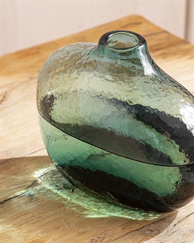 Ваза Стъкло 12x8x14,5 см Зелен