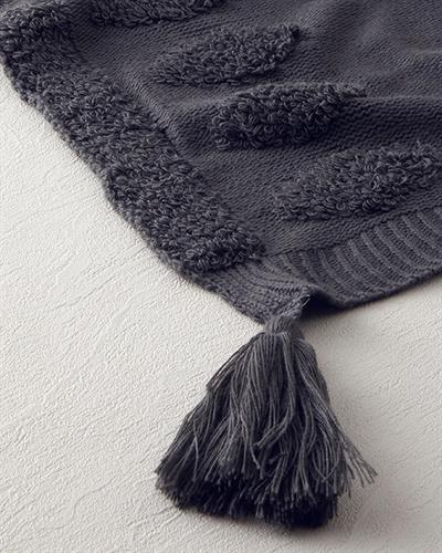 Knitwear Chair Shawl 130x170 cm Anthracite