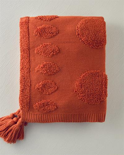 Knitwear Chair Shawl 130x170 cm Brick Red