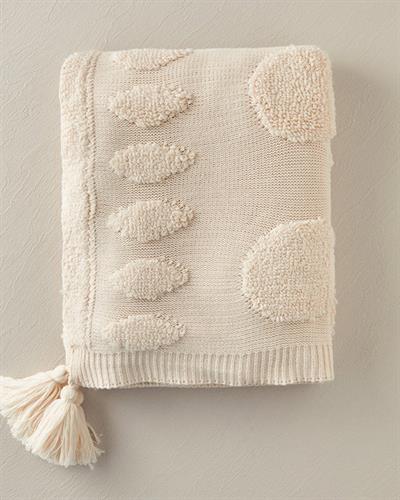 Шал За Диван Трико 130x170 см Светло каменно сив