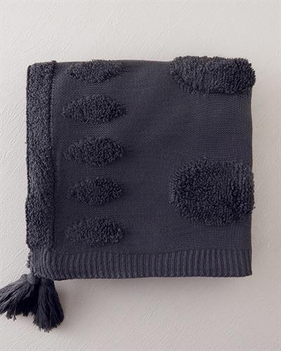 Knitwear Chair Shawl 130x170 cm Anthracite