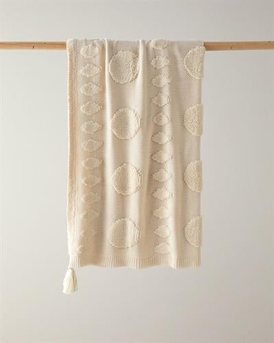 Шал За Диван Трико 130x170 см Светло каменно сив