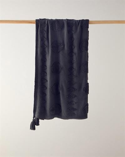 Knitwear Chair Shawl 130x170 cm Anthracite