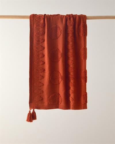 Knitwear Chair Shawl 130x170 cm Brick Red