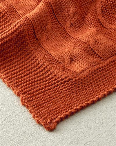 Knitwear Chair Shawl 130x170 cm Brick Red