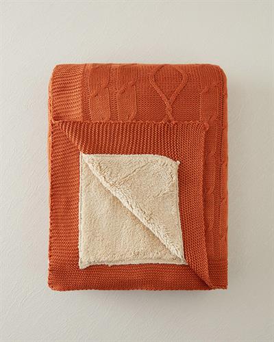 Knitwear Chair Shawl 130x170 cm Brick Red