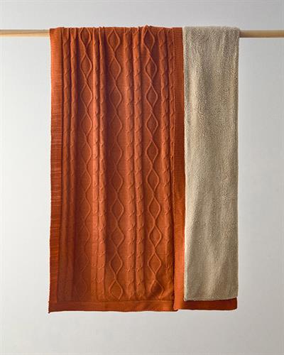 Knitwear Chair Shawl 130x170 cm Brick Red