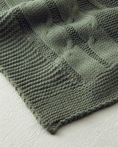 Knitwear Chair Shawl 130x170 cm Green