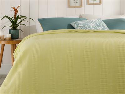 Прав Пике Единичен Размер, Памучен, Жълто, 150 X 220 Cm