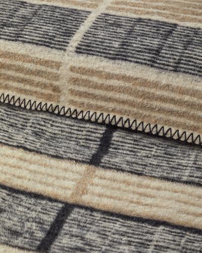 Одеяло, Единичен, Памучен, 150x200 см, Бежов - Черен