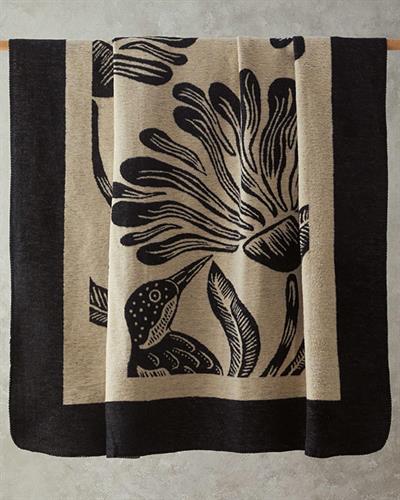 Одеяло Единичен Памучен 150x200 см Бежов - Черен