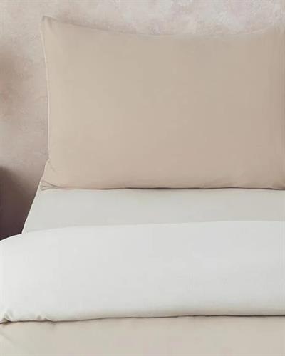 Спален Комплект Единичен Промит памук 160x220 см Бежов - Кремав