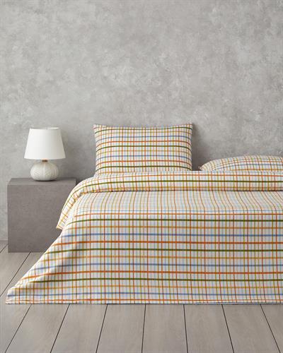 Спален Комплект Единичен Лесно за гладене 160x220 см Оранжев - Зелен