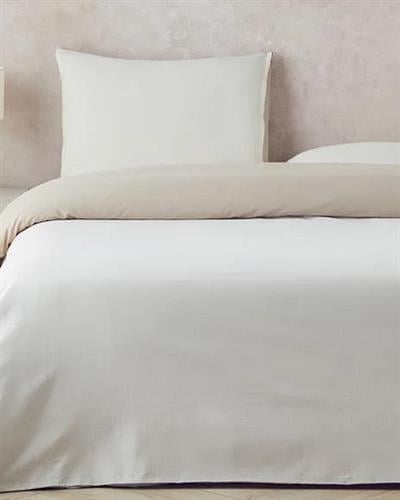 Спален Комплект Единичен Промит памук 160x220 см Бежов - Кремав