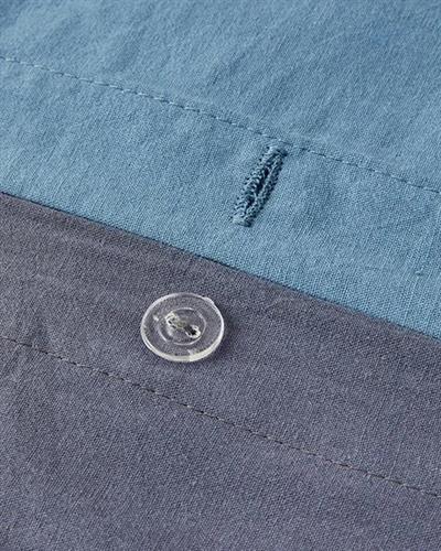 Спален Комплект Единичен Промит памук 160x220 см Морскосин - Син