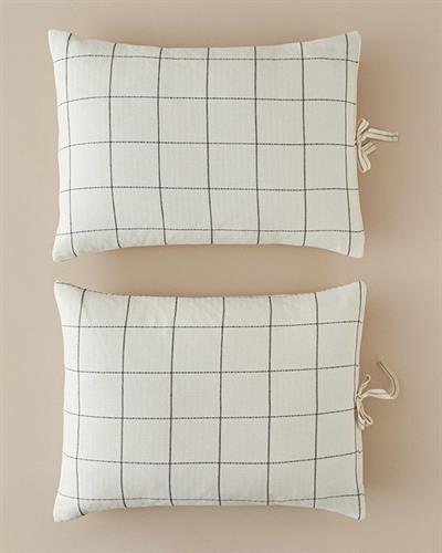 Калъфка За Възглавница 2 бр. Багрени нишки 50x70 см Антрацит