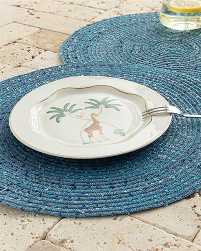 Американзки Сервиз 2Бр., Полиестер, Синьо, 38 Cm