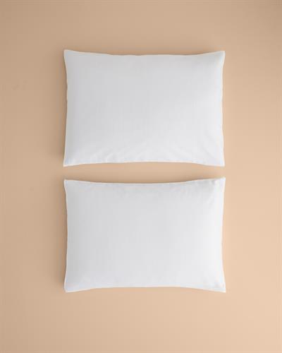 Прав Кълъфка За Възглавни 2Бр., Памучен, Бяло, 50 X 70 Cm