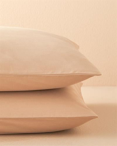 Прав Кълъфка За Възглавни 2Бр., Памучен, Пяна От Кафе, 50 X 70 Cm