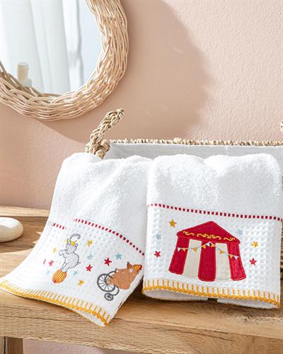 Бебешка Хавлия 2 Броя В Кутия, Памучен, Екру, 30 X 50 Cm