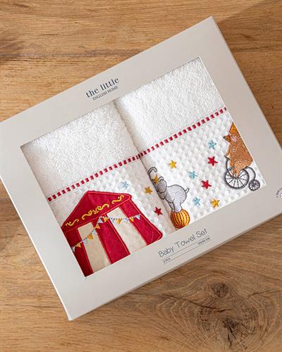 Бебешка Хавлия 2 Броя В Кутия, Памучен, Екру, 30 X 50 Cm