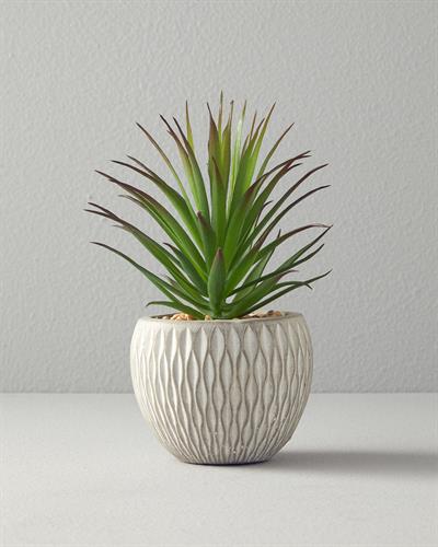 Изкуствено Цвете С Ваза 20 см Сив