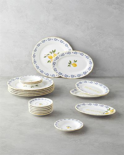 Сервиз За Закуска Порцелан 20 части за 6 души. Жълт