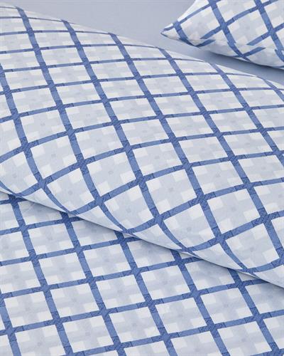 Спален Комплект Двоен Лесно за гладене 200x220 см Син - Бежов