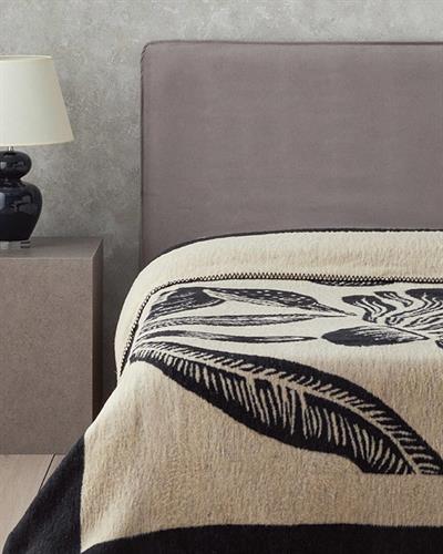 Одеяло Двоен Памучен 200x220 см Бежов - Черен