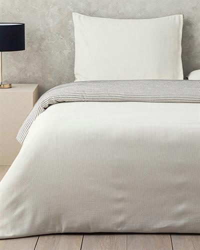 Спален Комплект Двоен Шенилна тъкан с багрени нишки 200x220 см Черен