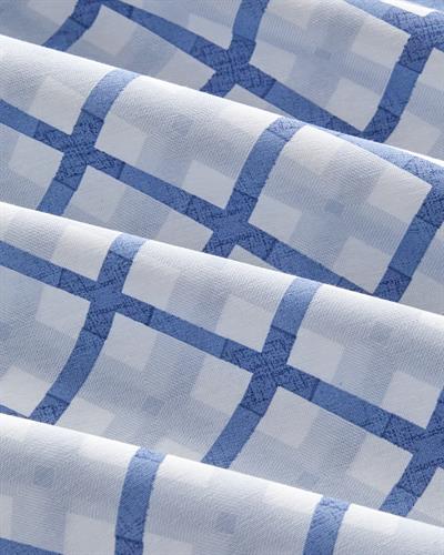 Спален Комплект Двоен Лесно за гладене 200x220 см Син - Бежов